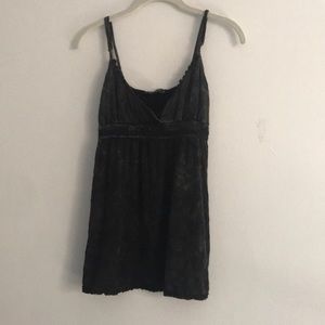 Charcoal black tank top